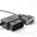 Conector de cable de extensión de diagnóstico del adaptador de cable OBD